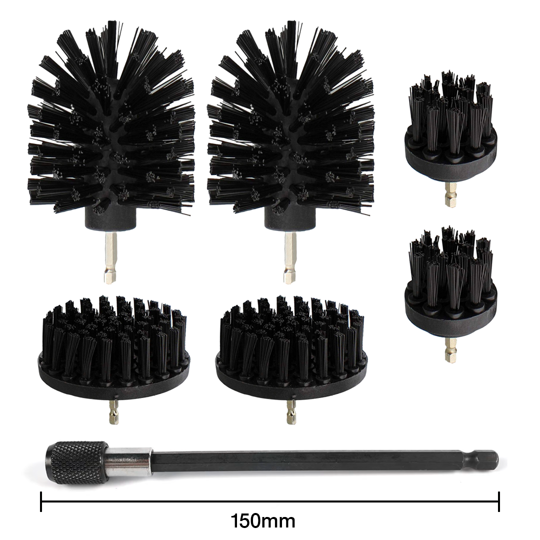 6-pack Brushes with 150mm Extension - Hard for More Efficient Brushing