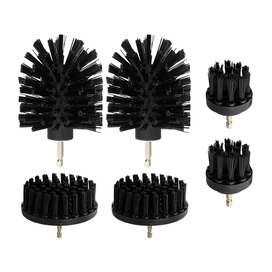 6-pack of hard drill brushes for effective cleaning