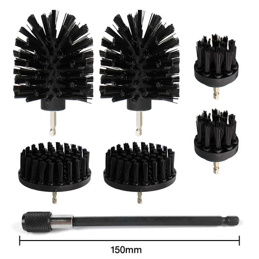 6-pack Brushes with 150mm Extension - Hard for More Efficient Brushing
