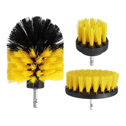 Set of three medium drill brushes for efficient cleaning